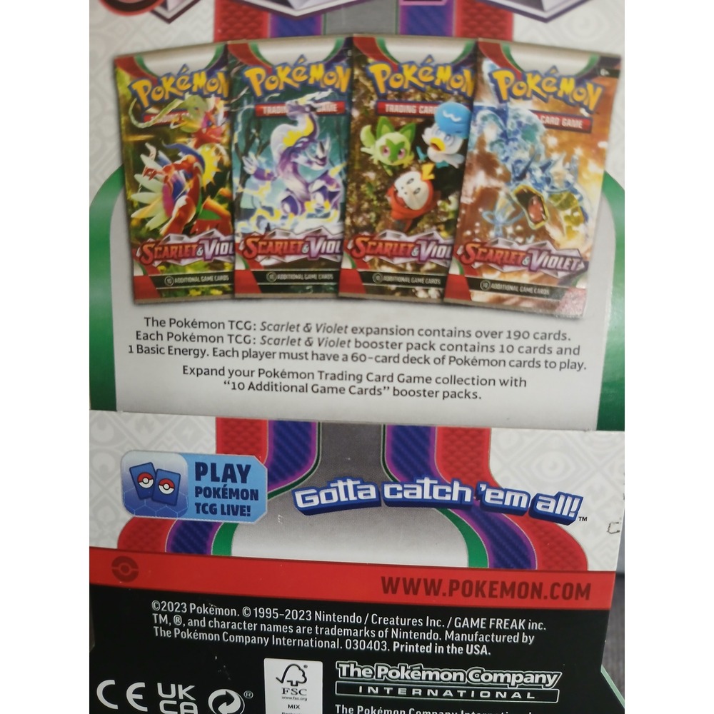 Pokemon TCG Scarlet & Violet Sleeved Booster Pack Koraidon Art 10 Cards New - Picture 7 of 7
